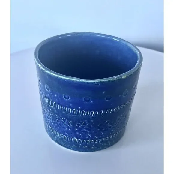 Bitossi Rimini Blue Vintage Italian Ceramic Pottery Vase - Picture 7 of 8